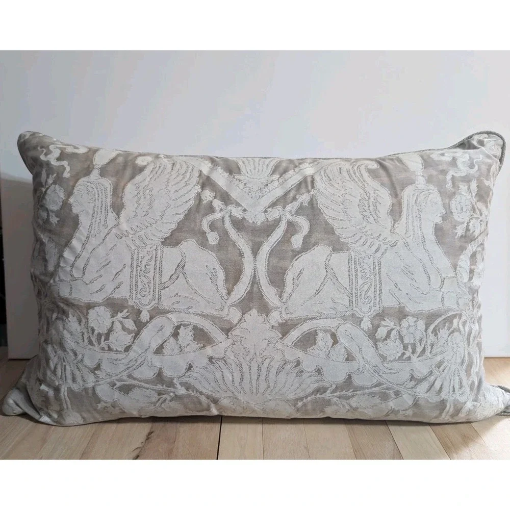 Fortuny Pillow Sphinx Sfingi French Directoire Luxury Fabric Decorative 23x17